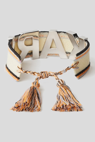 Karl Lagerfeld Плетена гривна с метално лого Жени