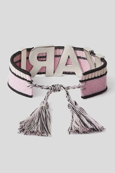 Karl Lagerfeld Плетена гривна с метално лого Жени