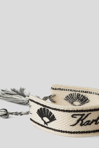 Karl Lagerfeld Плетена гривна с бродирано лого, 2 броя Жени