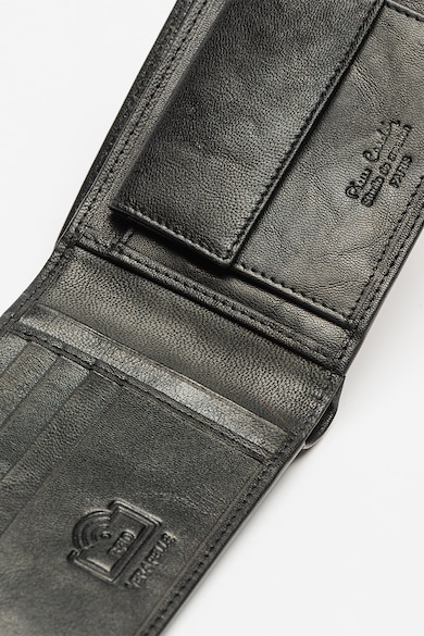 Pierre Cardin Kihajtható bőr pénztárca fémlogóval férfi