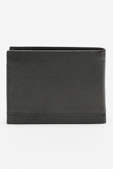 Pierre Cardin Кожен портфейл с метално лого и двойно прегъване Мъже