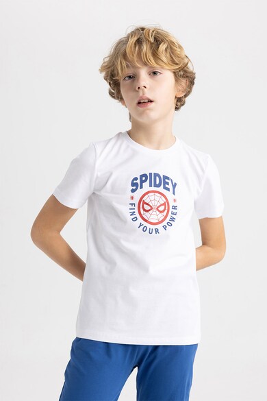 DeFacto Set de bluza si pantaloni de pijama din bumbac cu imprimeu cu Spider-Man - 2 piese Baieti