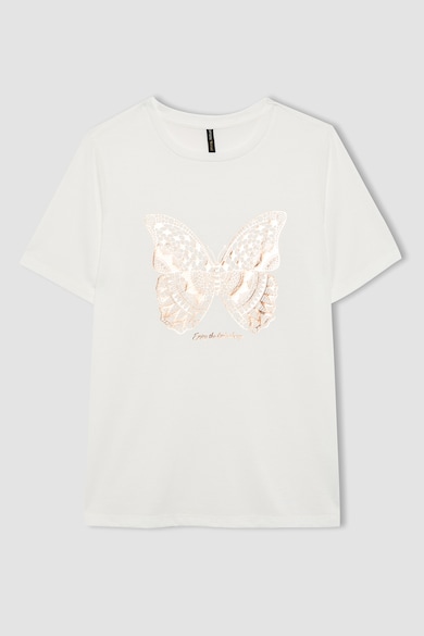 DeFacto Tricou cu imprimeu butterfly Femei