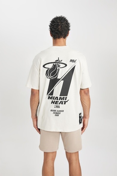 DeFacto Tricou lejer cu imprimeu Miami Heat Barbati