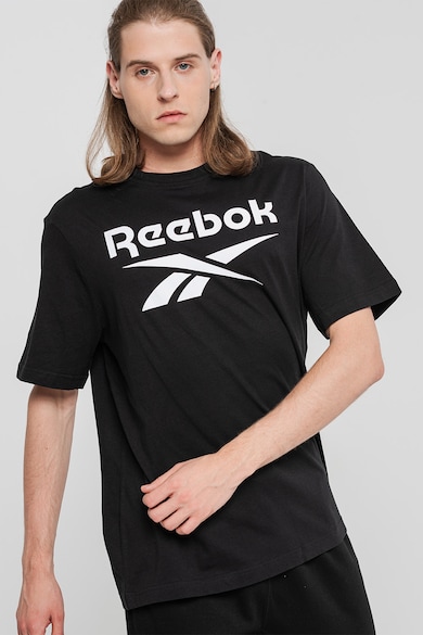 Reebok Tricou cu imprimeu logo, pentru antrenament Identity Barbati