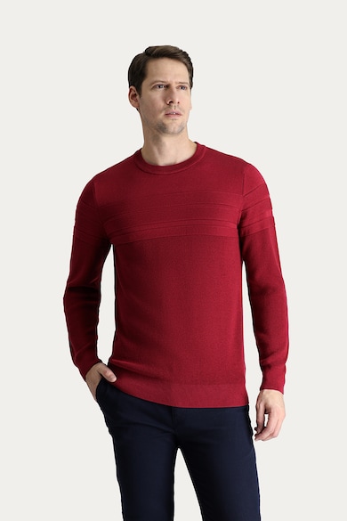 KIGILI Пуловер с памук с овално деколте Мъже