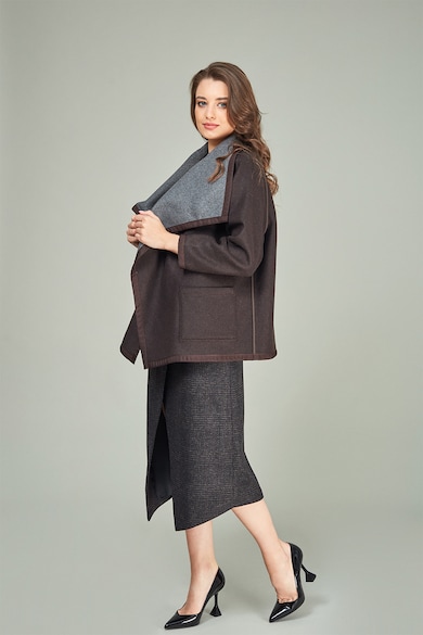 EMA\T Kifordítható kabát megkötős derékrésszel női