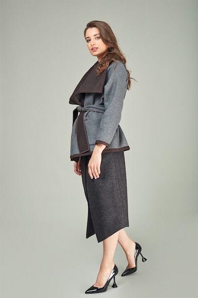 EMA\T Kifordítható kabát megkötős derékrésszel női