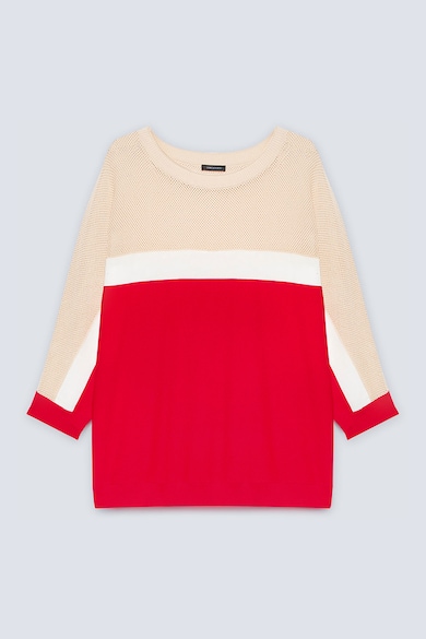 Fiorella Rubino Пуловер с дизайн с цветен блок и перфорации Жени