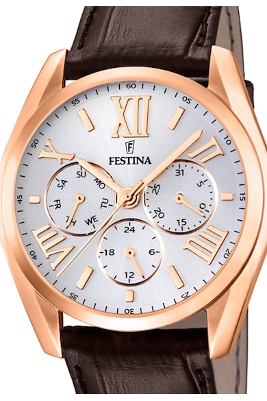 Festina Ceas maro cu auriu rose Barbati