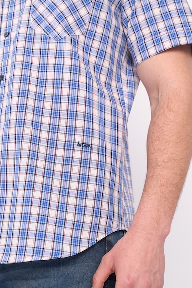 Lee Cooper Карирана риза с копчета и преден джоб Мъже