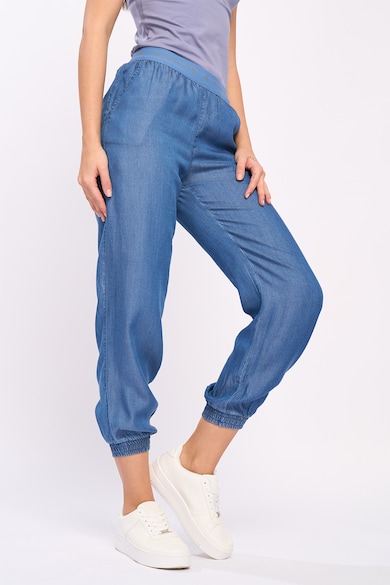 Timeout Pantaloni crop conici din chambray Femei