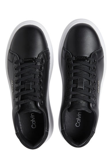 CALVIN KLEIN Egyszínű bőrsneaker női