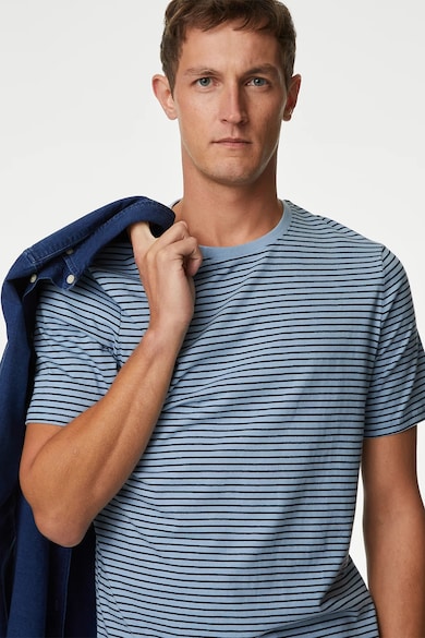 Marks & Spencer Kerek nyakú csíkos póló férfi