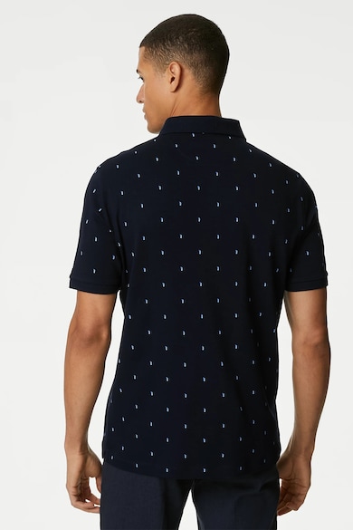 Marks & Spencer Памучна тениска с яка и десен Мъже