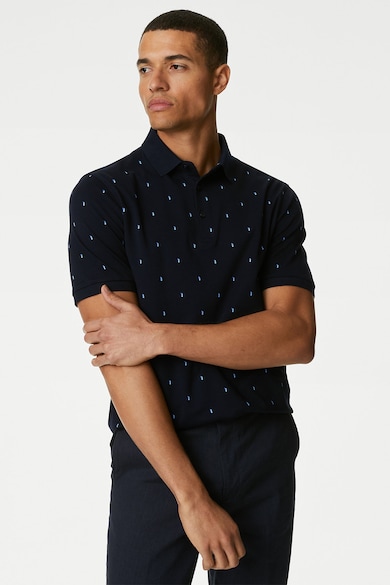 Marks & Spencer Galléros pamutpóló mintával férfi