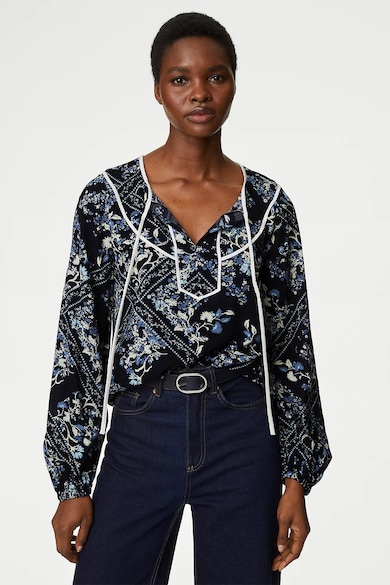 Marks & Spencer Флорална блуза с памук Жени