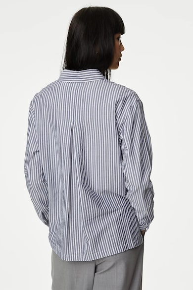 Marks & Spencer Раирана риза с памук Жени