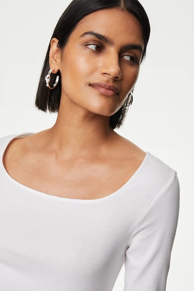 Marks & Spencer Szögletes nyakú pamutfelső női