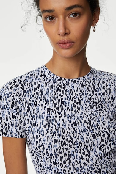 Marks & Spencer Kerek nyakú virágmintás póló női