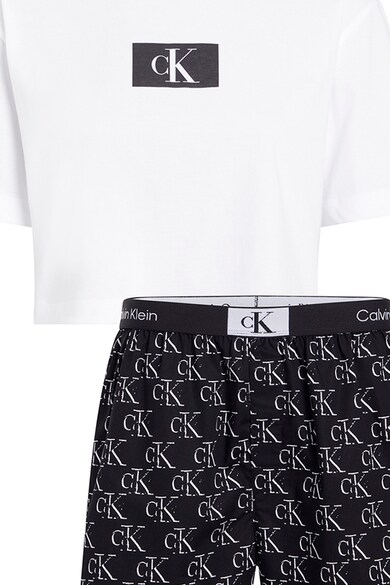 CALVIN KLEIN Pijama scurta din bumbac organic cu model logo Femei