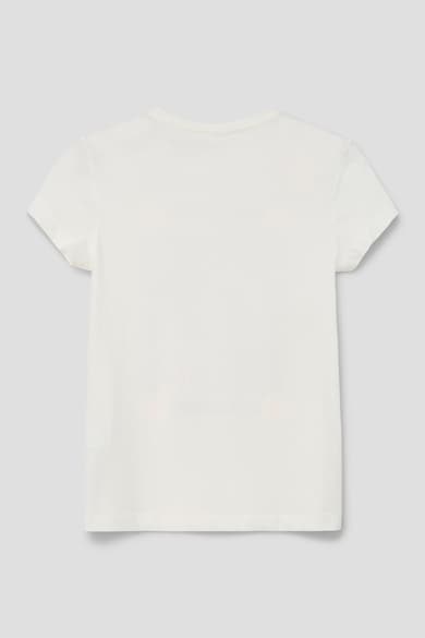 s.Oliver Памучна тениска с фигурален принт и надпис Момичета