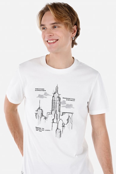 COLIN'S Tricou de bumbac cu imprimeu grafic Barbati