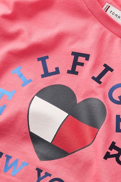 Tommy Hilfiger Памучна тениска с лого Момичета