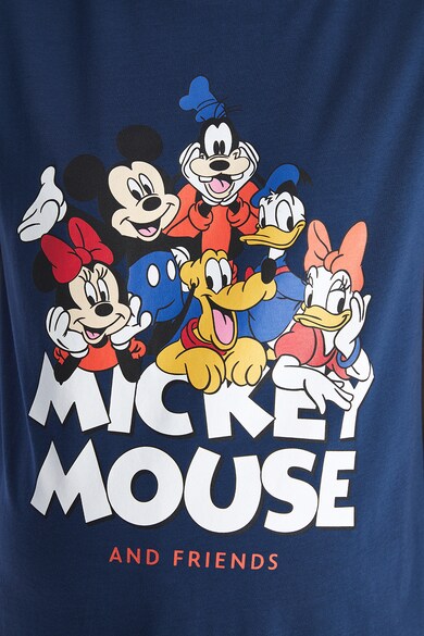 LC WAIKIKI Kerek nyakú Mickey egér mintás pamutpóló női