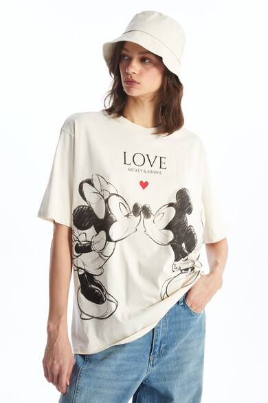 LC WAIKIKI Памучна тениска с принт на Mickey Mouse Жени