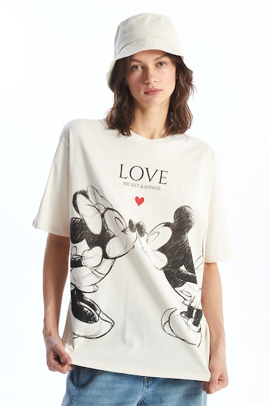 LC WAIKIKI Памучна тениска с принт на Mickey Mouse Жени
