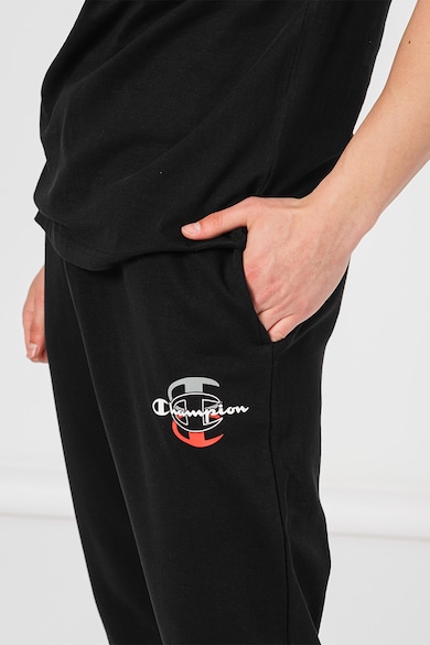 Champion Pantaloni de trening cu detaliu logo si banda in talie cu snur de ajustare Barbati