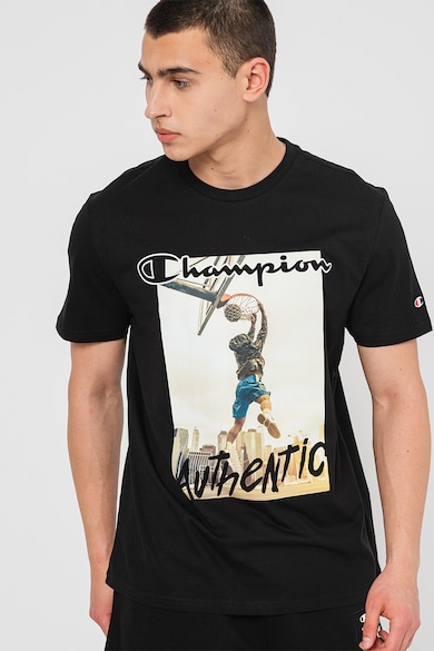 Champion Tricou cu imprimeu foto si logo Barbati