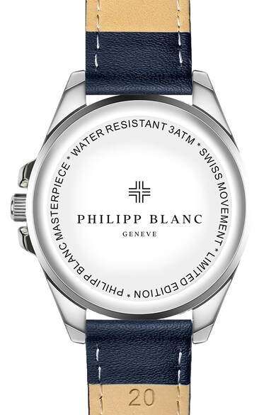 Philipp Blanc Аналогов часовник с кожена каишка Мъже