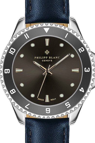 Philipp Blanc Аналогов часовник с кожена каишка Мъже