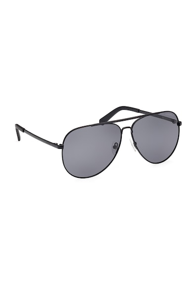 GUESS Ochelari de soare aviator cu rama metalica si lentile polarizate Barbati