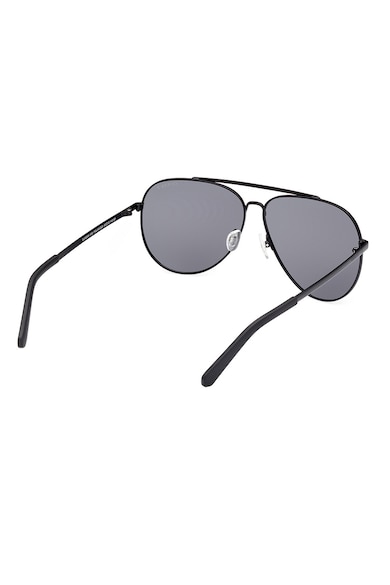 GUESS Ochelari de soare aviator cu rama metalica si lentile polarizate Barbati