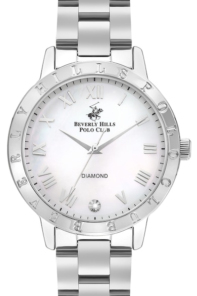 Beverly Hills Polo Club Часовник от неръждаема стомана с диамант Жени