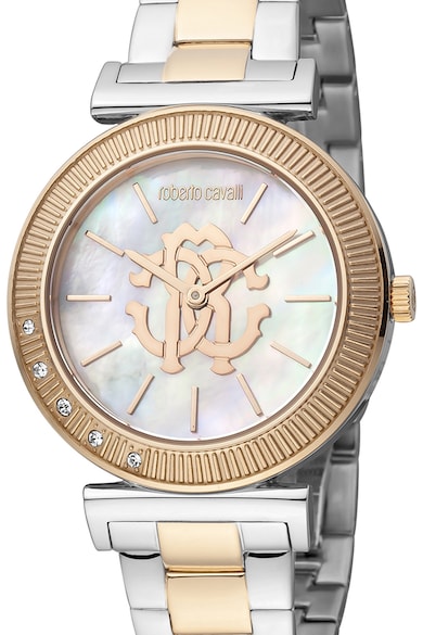 Roberto Cavalli Кварцов часовник с двуцветен дизайн Жени