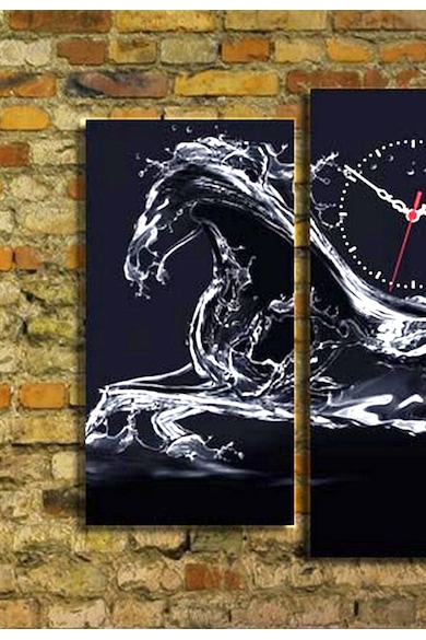 Clock Art Ultramarinkék&Fehér Vászon Falióra női