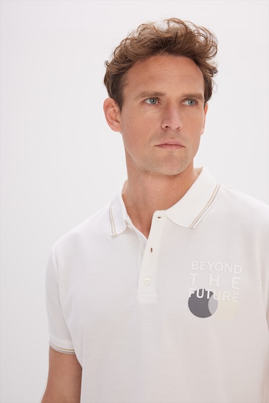 AC&Co Galléros pamutpóló csíkos mintával férfi