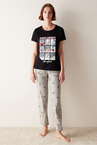 Penti Bluza de pijama cu imprimeu Bugs Bunny Femei