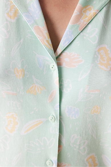 Penti Base Flowers virágmintás pizsama hajtókás gallérral női
