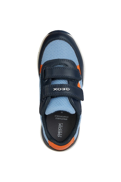 Geox Pantofi sport din piele ecologica si material textil Baieti