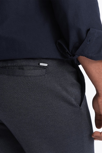 OMBRE Texturált nadrág húzózsinóros derékrésszel férfi
