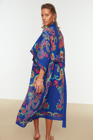 Trendyol Плажно кимоно с индийска шарка Жени