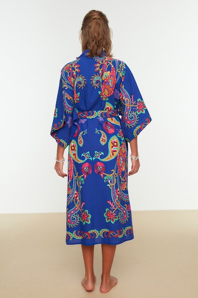 Trendyol Kimono de plaja cu imprimeu paisley Femei