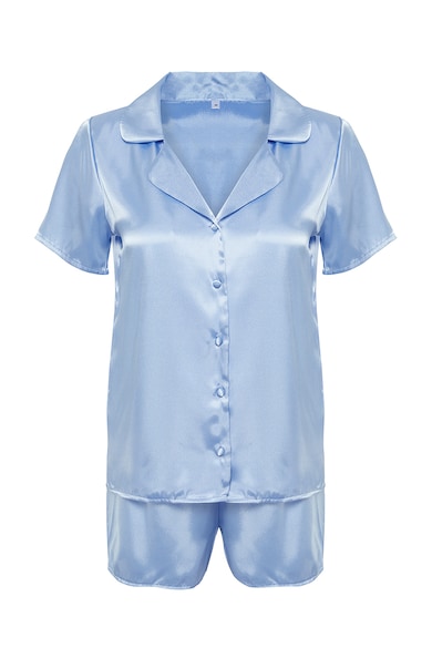 Trendyol Сатинирана пижама с раздвоен ревер Жени