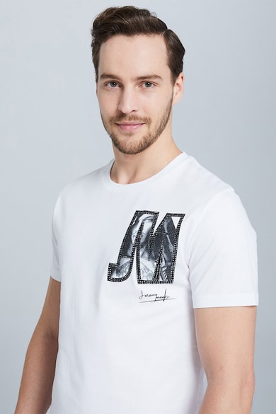 Jeremy Meeks Тениска от органичен памук с декоративни камъни Мъже
