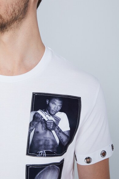 Jeremy Meeks Тениска с фотопринт и илици Мъже